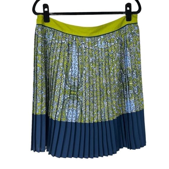 Lands' End Dresses & Skirts - Lands End Blue & Green Floral Pleated Skirt